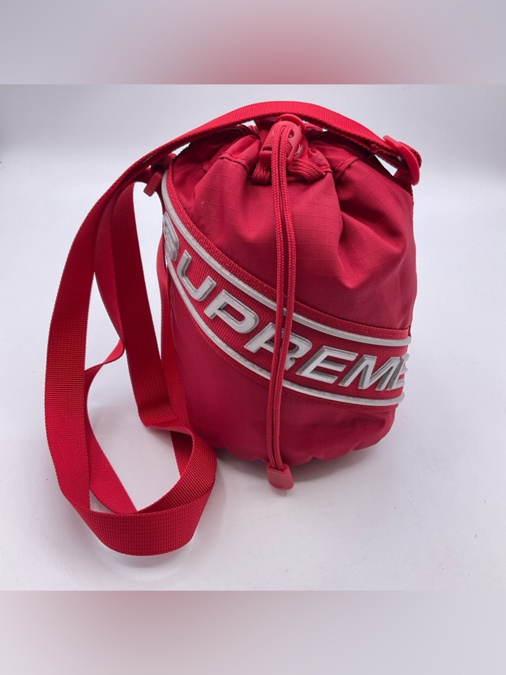 Supreme FW23 3D Logo Small Cinch Pouch Red